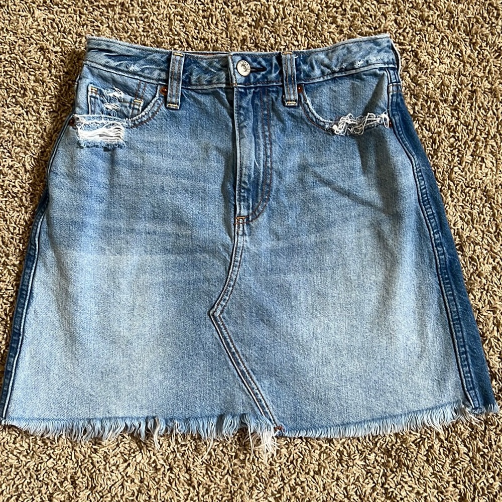 Abercrombie and Fitch distressed Zoe natural rise vintage A-line skirt size 0